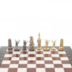 Шахматы подарочные &amp;quot;Шахерезада&amp;quot; доска 40х40 см мрамор лемезит
