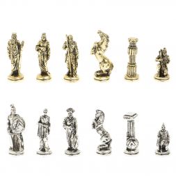 Шахматы "Царь Леонид" доска 28х28 см шабровский змеевик