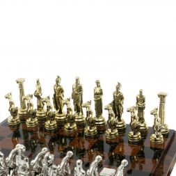 Шахматы "Олимпийские игры" доска 40х40 см из обсидиана