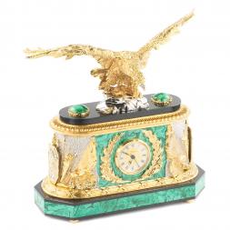 Часы "Орел" малахит Златоуст