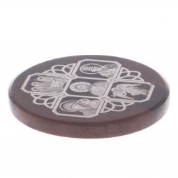 Икона в автомобиль &amp;quot;Иконостас&amp;quot; обсидиан коричневый 47 мм