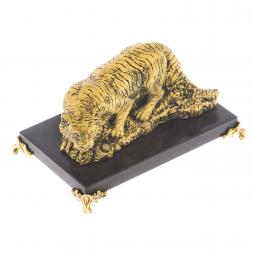 Сувенир фигурка &amp;quot;Тигр на охоте&amp;quot; на подставке из камня