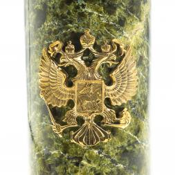 Настольные часы &amp;quot;Корона&amp;quot; камень змеевик бронза