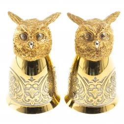 Подарочный набор "Филин" фляжка и 2 стопки перевертыша Златоуст