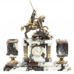 Письменный набор "Георгий Победоносец" из мрамора