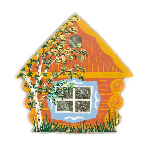 Магнит &amp;quot;Домик&amp;quot; камень змеевик 116438