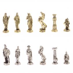 Шахматы "Царь Леонид" доска 28х28 см лемезит мрамор