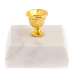 Подсвечник церковный из мрамора 4,5х4,5х3,5 см