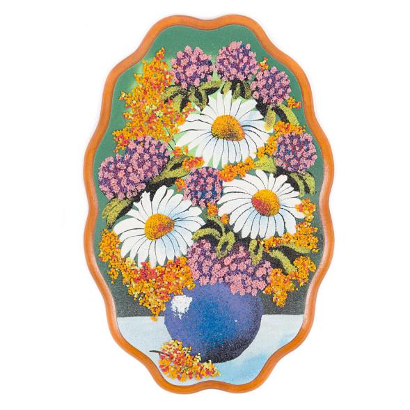 Картина с рисунком из каменной крошки &amp;quot;Натюрморт ромашки&amp;quot; 29х19 см 116978