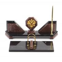 Письменный набор &amp;quot;Эталон&amp;quot; с гербом РФ 117247