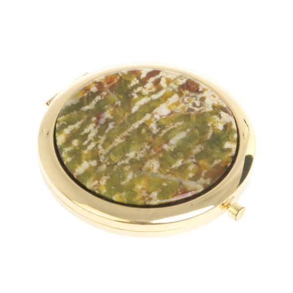 Зеркало круглое благородный офит цвет золото 127177