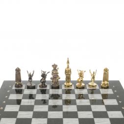 Шахматы настольные "Шахерезада" 40х40 см серый мрамор