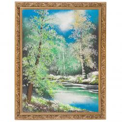 Картина "Весенний пейзаж" багет 36х46 см, каменная крошка