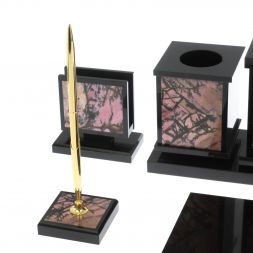 Настольный набор &amp;quot;Орел&amp;quot; из родонита