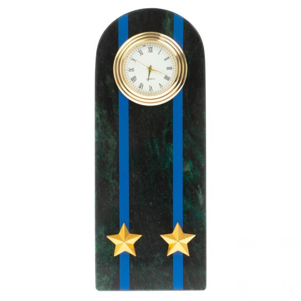 Часы-погон &amp;quot;Подполковник МЮ&amp;quot; камень змеевик 129186