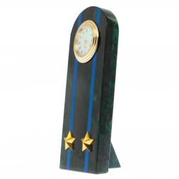 Часы-погон "Подполковник МЮ" камень змеевик