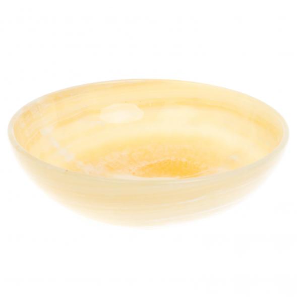 Тарелка суповая из медового оникса 20х20х5 см (8) 129737