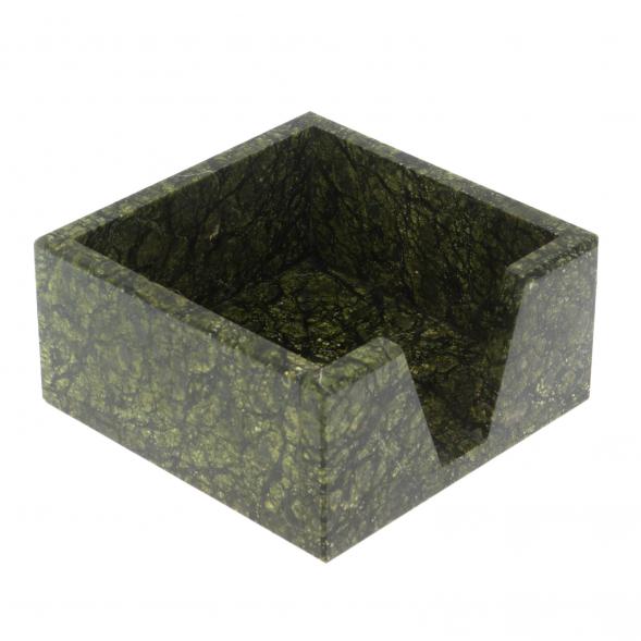 Лоток для бумаг &amp;quot;Кубарик&amp;quot; из светлого змеевика 11х11х5,5 см 122857