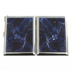 Портсигар на 20 сигарет с зажигалкой камень содалит