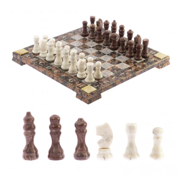 Шахматы с гравировкой &amp;quot;Турнирные&amp;quot; доска 36х36 см из гранита 124919