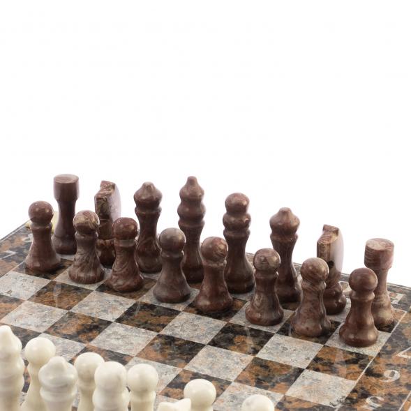 Шахматы с гравировкой &amp;quot;Турнирные&amp;quot; доска 36х36 см из гранита 124919