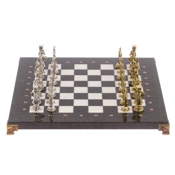 Шахматы &amp;quot;Афина&amp;quot; доска 32х32 см мрамор змеевик 126044