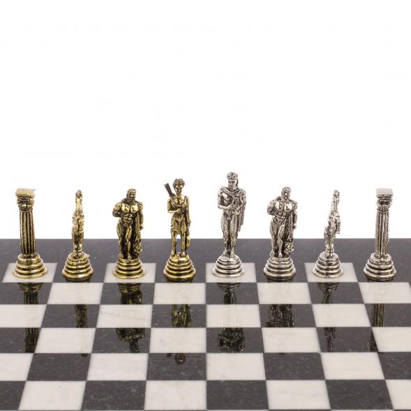 Шахматы &amp;quot;Афина&amp;quot; доска 32х32 см мрамор змеевик 126044