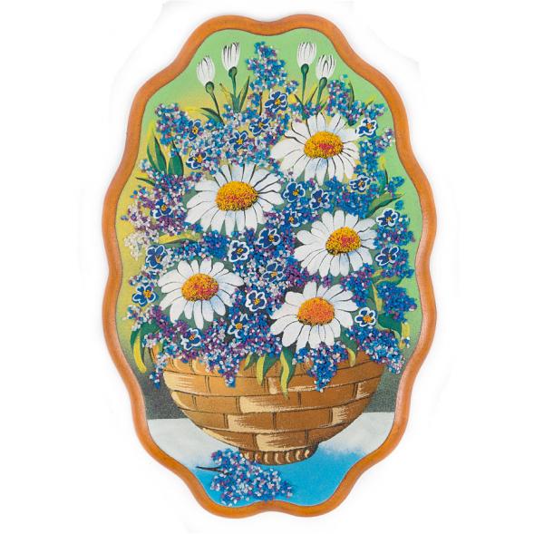 Картина с рисунком из камня &amp;quot;Натюрморт ромашки&amp;quot; 29х19 см 116979