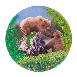 Магнит с рисунком &amp;quot;Два медведя&amp;quot; змеевик