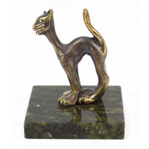 Статуэтка &amp;quot;Мартовский кот&amp;quot; из бронзы и змеевика 117921