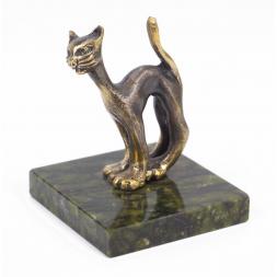 Статуэтка &amp;quot;Мартовский кот&amp;quot; из бронзы и змеевика