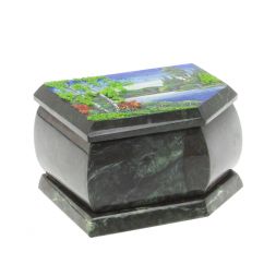 Шкатулка с расписной крышкой "Лето" 11х9х6,5 см