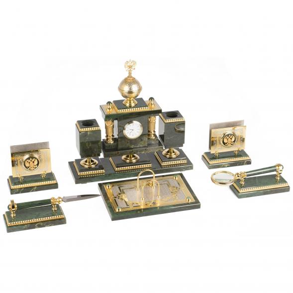 Настольный набор &amp;quot;Держава&amp;quot; из нефрита 119147