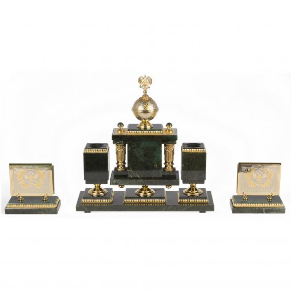 Настольный набор &amp;quot;Держава&amp;quot; из нефрита 119147