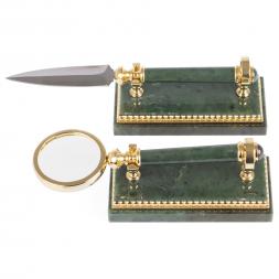 Настольный набор &amp;quot;Держава&amp;quot; из нефрита