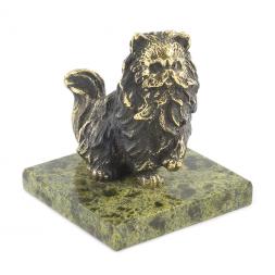 Статуэтка &amp;quot;Кот бухарский сидит&amp;quot; бронза змеевик