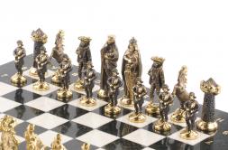 Шахматы настольные &amp;quot;Средневековье&amp;quot; 40х40 см камень мрамор змеевик