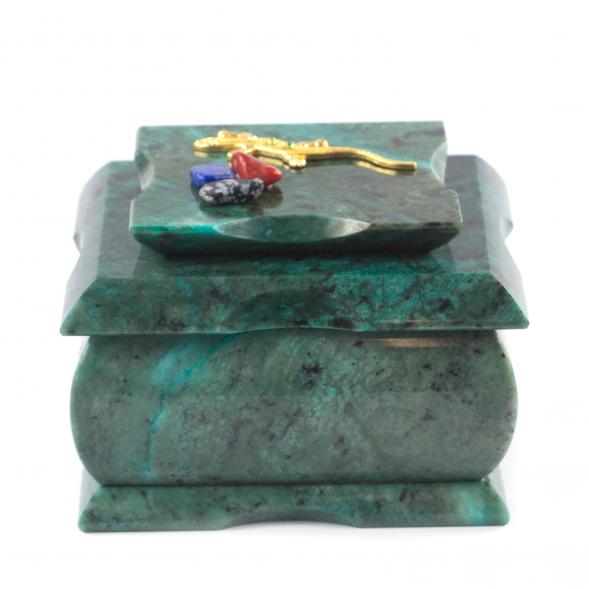 Шкатулка из зеленого камня змеевик &amp;quot;Оригинал&amp;quot; 121474