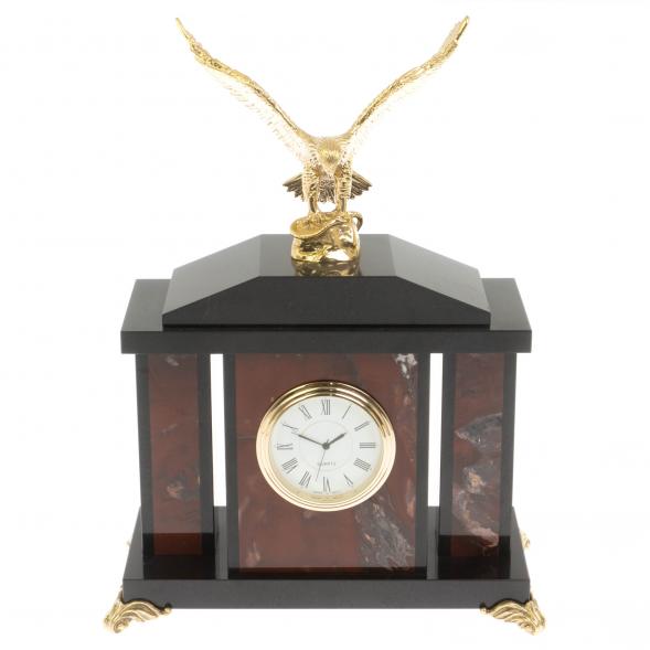 Часы &amp;quot;Орел&amp;quot; из яшмы 17,5х9х24 см 129928