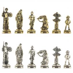 Шахматы &amp;quot;Дон Кихот&amp;quot; доска 28х28 см из камня мрамор змеевик