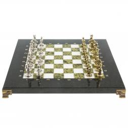 Шахматы &amp;quot;Дон Кихот&amp;quot; доска 28х28 см из камня мрамор змеевик