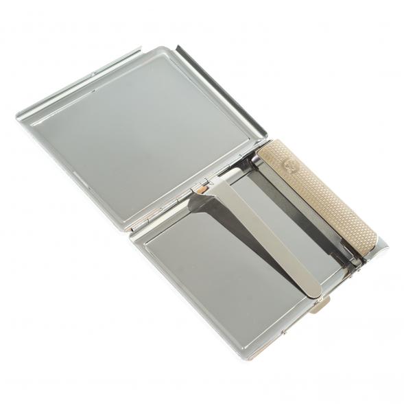 Портсигар на 10 сигарет с зажигалкой камень актиновит 123427