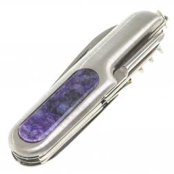 Нож мультитул складной 7 в 1 с камнем чароит