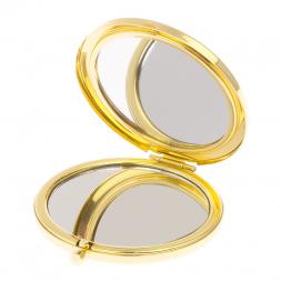 Карманное зеркальце камень лепидолит золото
