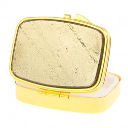 Таблетница на 2 отделения камень пирит цвет золото