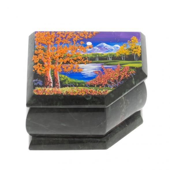 Шкатулка с расписной крышкой &amp;quot;Осень&amp;quot; 11х9х6,5 см 127578