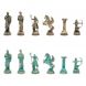 Шахматы &amp;quot;Лучники&amp;quot; фигуры бронза / патина 28х28 см из змеевика и мрамор 128203