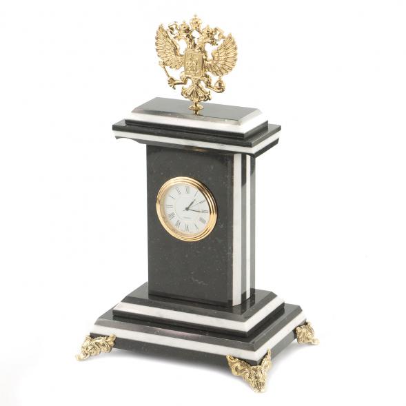 Часы &amp;quot;Герб&amp;quot; змеевик бронза 119800