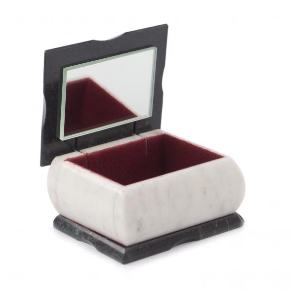 Шкатулка из белого мрамора &amp;quot;Оригинал&amp;quot; 10х8х7,5 см 121475