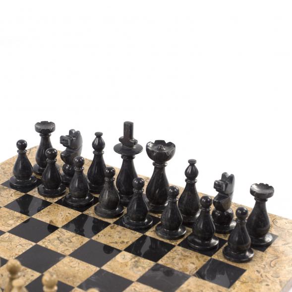 Декоративные шахматы из камня &amp;quot;Дебют&amp;quot; доска 38х38 см мрамор 121666